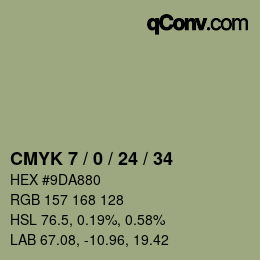 颜色代码: CMYK 7 / 0 / 24 / 34 | qconv.com