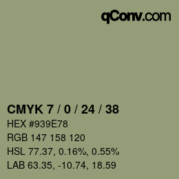 カラーコード: CMYK 7 / 0 / 24 / 38 | qconv.com