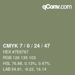 Color code: CMYK 7 / 0 / 24 / 47 | qconv.com