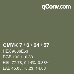 カラーコード: CMYK 7 / 0 / 24 / 57 | qconv.com