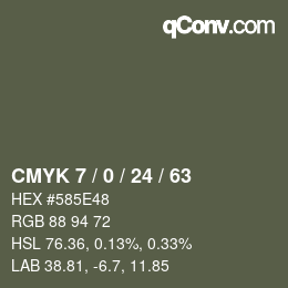 カラーコード: CMYK 7 / 0 / 24 / 63 | qconv.com