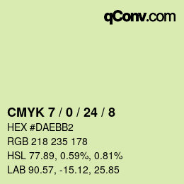 Color code: CMYK 7 / 0 / 24 / 8 | qconv.com
