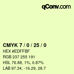 Color code: CMYK 7 / 0 / 25 / 0 | qconv.com