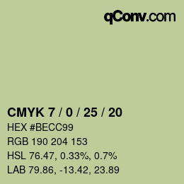Color code: CMYK 7 / 0 / 25 / 20 | qconv.com