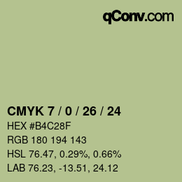 カラーコード: CMYK 7 / 0 / 26 / 24 | qconv.com