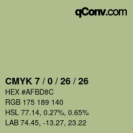 颜色代码: CMYK 7 / 0 / 26 / 26 | qconv.com