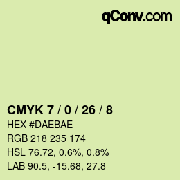 Color code: CMYK 7 / 0 / 26 / 8 | qconv.com