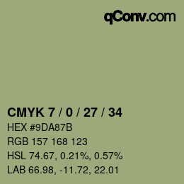 カラーコード: CMYK 7 / 0 / 27 / 34 | qconv.com