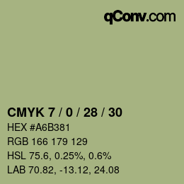 Código de color: CMYK 7 / 0 / 28 / 30 | qconv.com