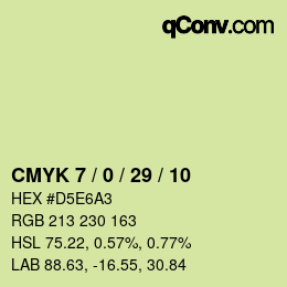 カラーコード: CMYK 7 / 0 / 29 / 10 | qconv.com
