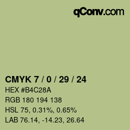 Color code: CMYK 7 / 0 / 29 / 24 | qconv.com