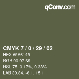Color code: CMYK 7 / 0 / 29 / 62 | qconv.com