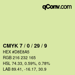 Color code: CMYK 7 / 0 / 29 / 9 | qconv.com