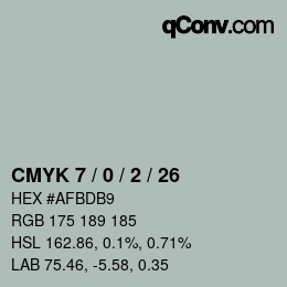 Color code: CMYK 7 / 0 / 2 / 26 | qconv.com