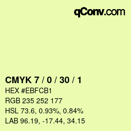 Color code: CMYK 7 / 0 / 30 / 1 | qconv.com