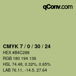 Color code: CMYK 7 / 0 / 30 / 24 | qconv.com
