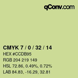 Color code: CMYK 7 / 0 / 32 / 14 | qconv.com
