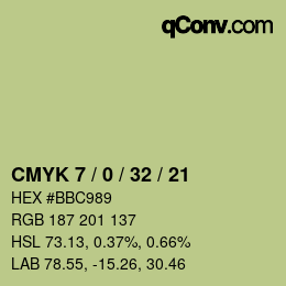 カラーコード: CMYK 7 / 0 / 32 / 21 | qconv.com
