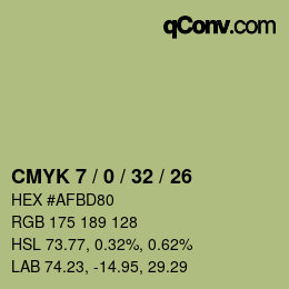 Color code: CMYK 7 / 0 / 32 / 26 | qconv.com