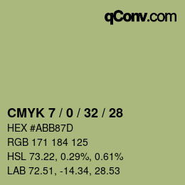 颜色代码: CMYK 7 / 0 / 32 / 28 | qconv.com
