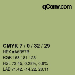 颜色代码: CMYK 7 / 0 / 32 / 29 | qconv.com