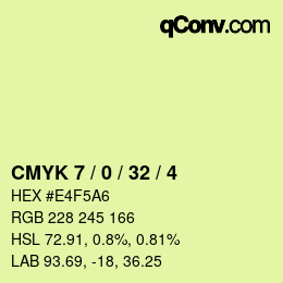 Color code: CMYK 7 / 0 / 32 / 4 | qconv.com