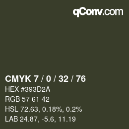 Color code: CMYK 7 / 0 / 32 / 76 | qconv.com