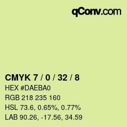 Color code: CMYK 7 / 0 / 32 / 8 | qconv.com