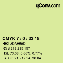 Color code: CMYK 7 / 0 / 33 / 8 | qconv.com