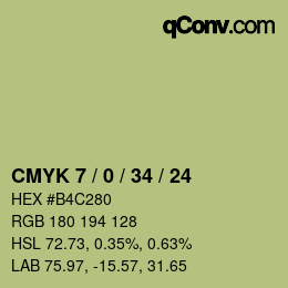 Color code: CMYK 7 / 0 / 34 / 24 | qconv.com