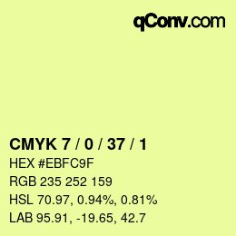 Color code: CMYK 7 / 0 / 37 / 1 | qconv.com