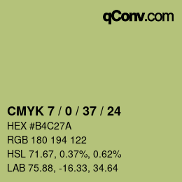 カラーコード: CMYK 7 / 0 / 37 / 24 | qconv.com