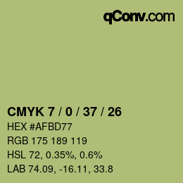 颜色代码: CMYK 7 / 0 / 37 / 26 | qconv.com