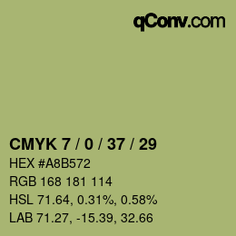 颜色代码: CMYK 7 / 0 / 37 / 29 | qconv.com