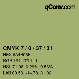 Color code: CMYK 7 / 0 / 37 / 31 | qconv.com