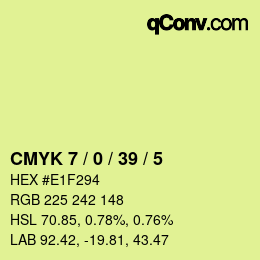 Color code: CMYK 7 / 0 / 39 / 5 | qconv.com