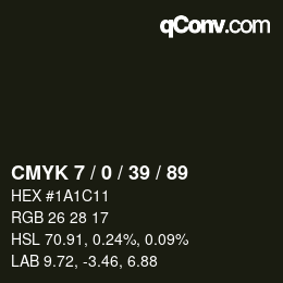 Color code: CMYK 7 / 0 / 39 / 89 | qconv.com