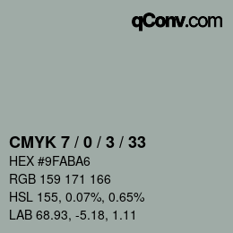 Color code: CMYK 7 / 0 / 3 / 33 | qconv.com