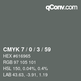 Color code: CMYK 7 / 0 / 3 / 59 | qconv.com