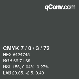 Color code: CMYK 7 / 0 / 3 / 72 | qconv.com