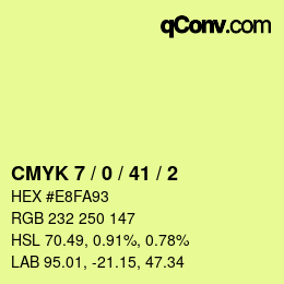 Color code: CMYK 7 / 0 / 41 / 2 | qconv.com