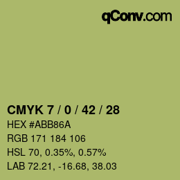 Código de color: CMYK 7 / 0 / 42 / 28 | qconv.com