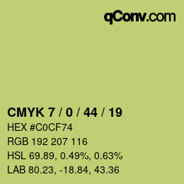 Color code: CMYK 7 / 0 / 44 / 19 | qconv.com