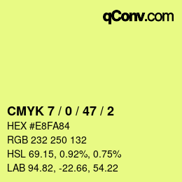 Color code: CMYK 7 / 0 / 47 / 2 | qconv.com
