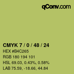 Color code: CMYK 7 / 0 / 48 / 24 | qconv.com