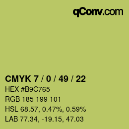 Color code: CMYK 7 / 0 / 49 / 22 | qconv.com