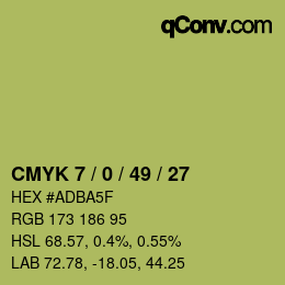 Color code: CMYK 7 / 0 / 49 / 27 | qconv.com