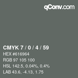 Color code: CMYK 7 / 0 / 4 / 59 | qconv.com