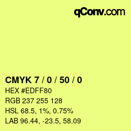 Color code: CMYK 7 / 0 / 50 / 0 | qconv.com