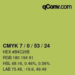 Color code: CMYK 7 / 0 / 53 / 24 | qconv.com